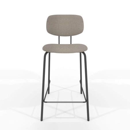 Tabouret vintage en synthétique et pieds en métal - Bistro