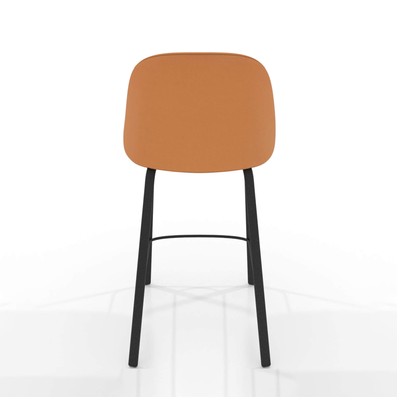 Tabouret snack cosy en synthétique avec pieds en métal - Sofia