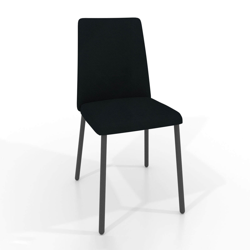 Chaise intemporelle rembourrée avec pieds en métal - Pierrot