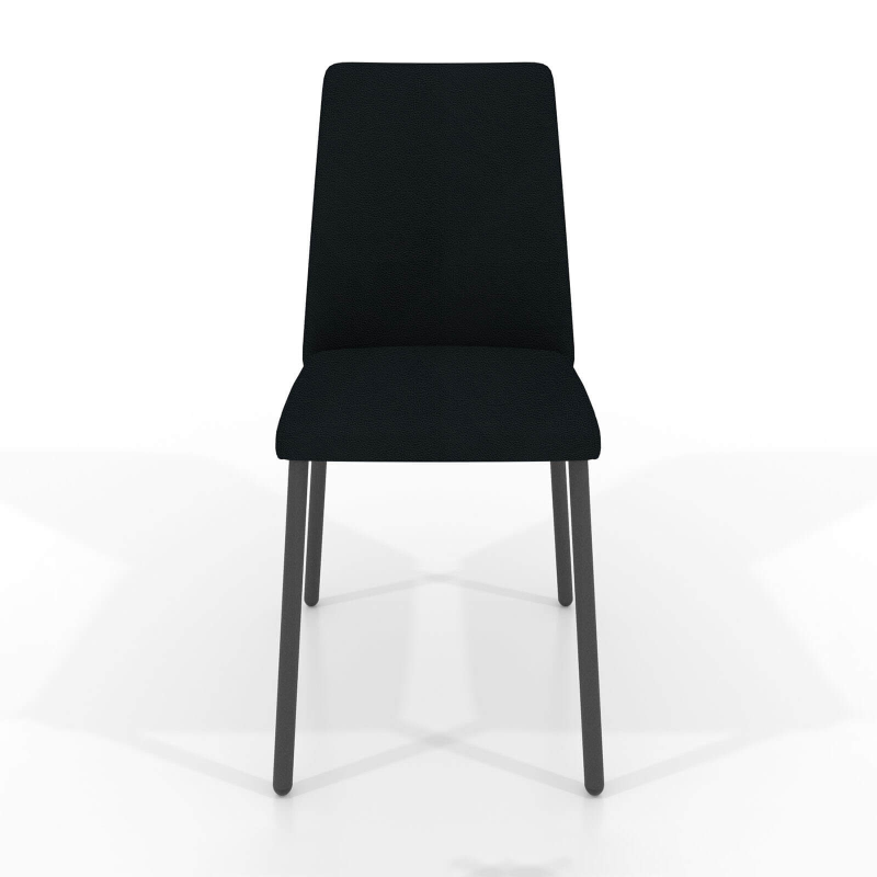 Chaise intemporelle noire avec pieds en métal - Pierrot