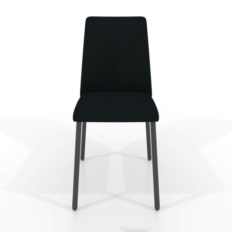 Chaise intemporelle noire avec pieds en métal - Pierrot