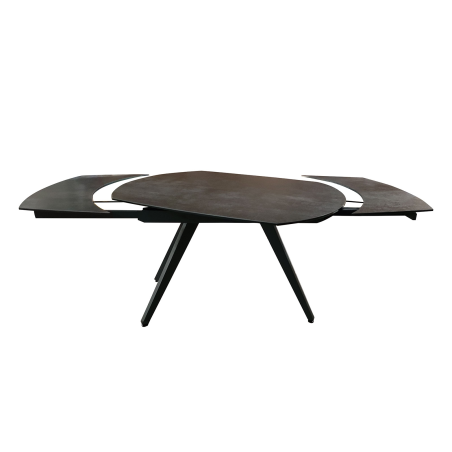 Table moderne en céramique avec allonges et pieds en métal - Sofia