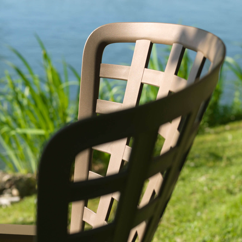 Rocking-chair design extérieur réglable et empilable en plastique – Folio