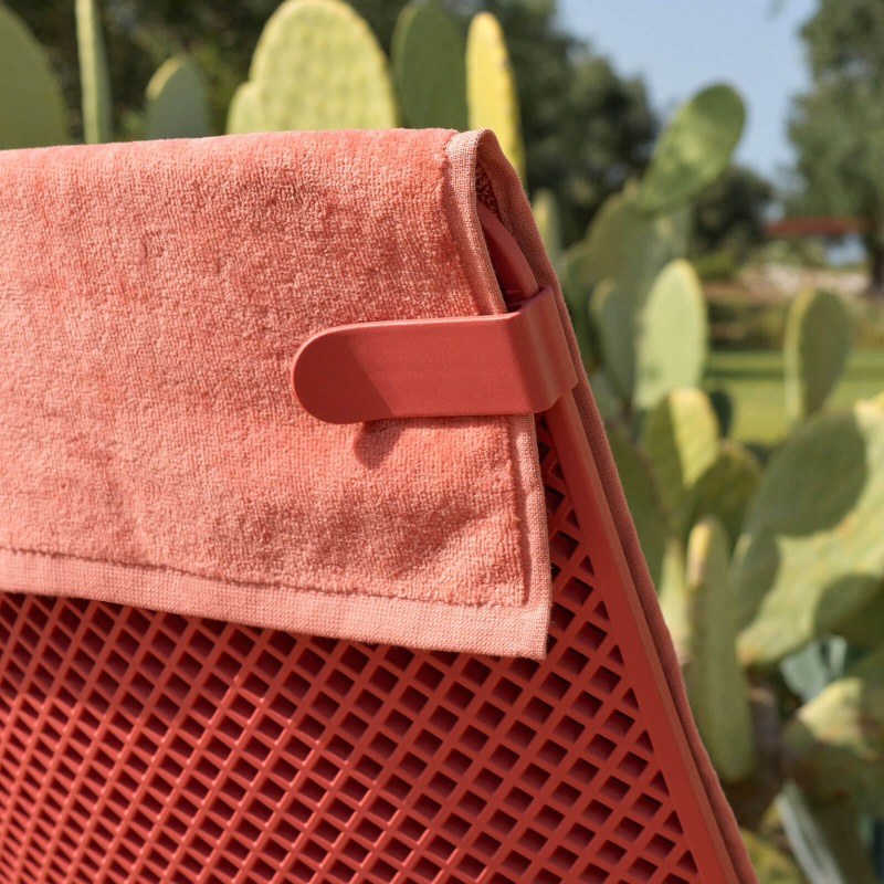 Fauteuil lounge de jardin en polypropylène recyclable empilable - Net Lounge