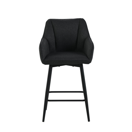 Tabouret en tissu recyclé et pieds en métal - Martin