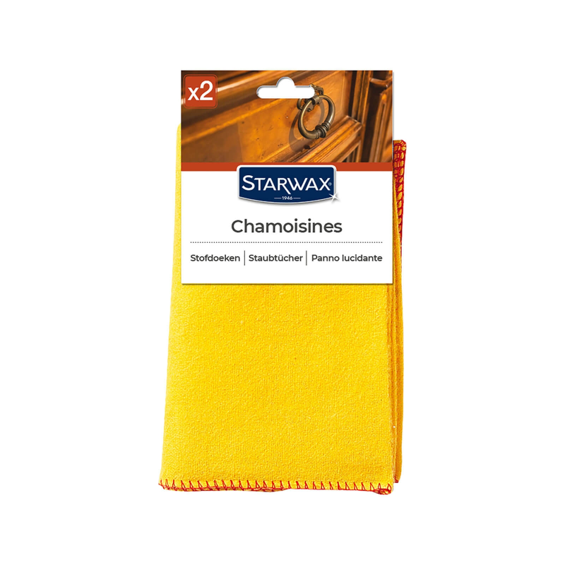 Lot de 2 chamoisines 40x50 cm - Starwax®)