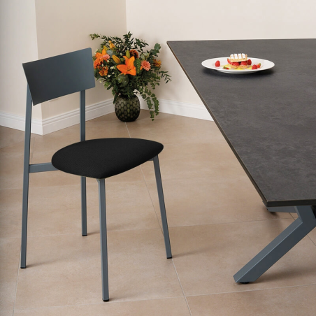 Chaise de cuisine contemporaine en métal fabriquée en France - Anémone Carrier ®