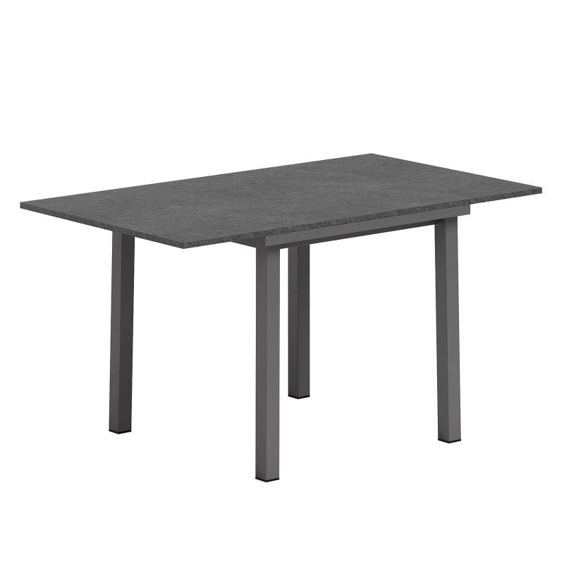 Table de repas carrée extensible en stratifié pieds en métal - Vienna