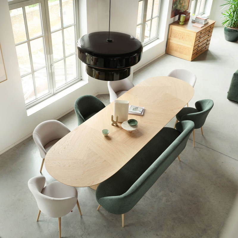 Fauteuil cosy confortable en tissu et pieds bois - Neo Mobitec ®