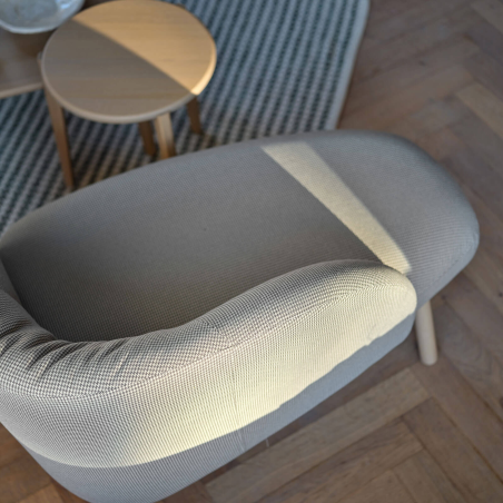 Banquette cosy en tissu avec pieds en bois - Thalia Mobitec ®