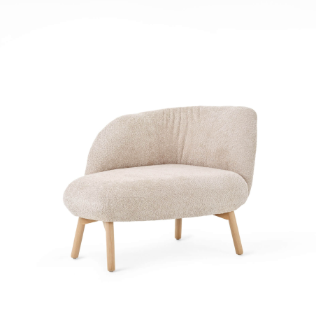 Banquette cosy en tissu avec pieds en bois - Thalia Mobitec ®