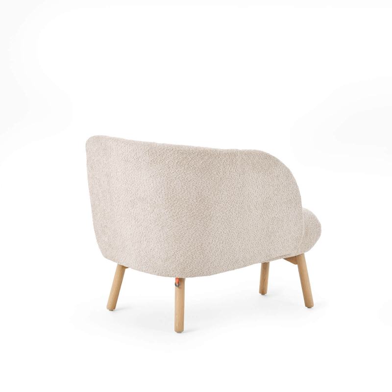 Banquette cosy en tissu avec pieds en bois - Thalia Mobitec ®