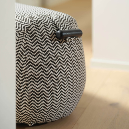 Pouf tendance en tissu avec poignée - Thalia Mobitec ®