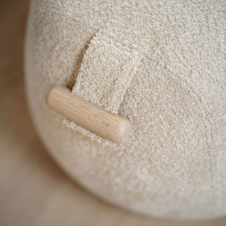 Grand pouf cosy en tissu avec poignée - Thalia XL Mobitec ®