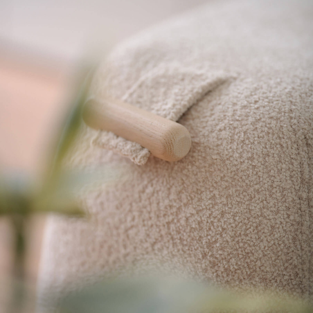 Grand pouf cosy en tissu avec poignée - Thalia XL Mobitec ®