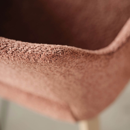 Tabouret snack en tissu avec accoudoirs et pieds en bois - Lena Mobitec ®