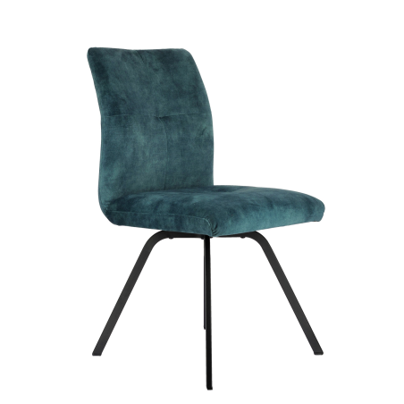 Chaise confortable moderne en tissu avec pieds en métal - Adèle 