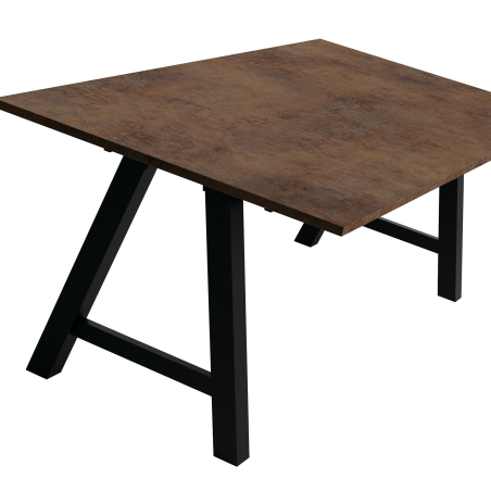 Table belge rectangulaire en stratifié avec pieds en forme de tréteau - Alegro