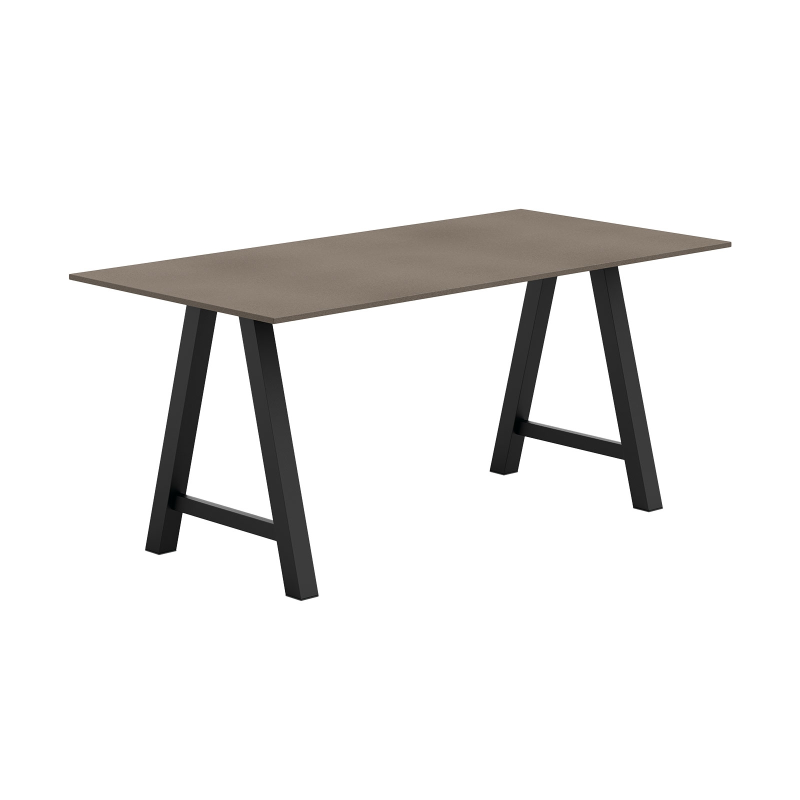 Table haute rectangulaire en stratifié avec pieds en forme de tréteau - Alegro