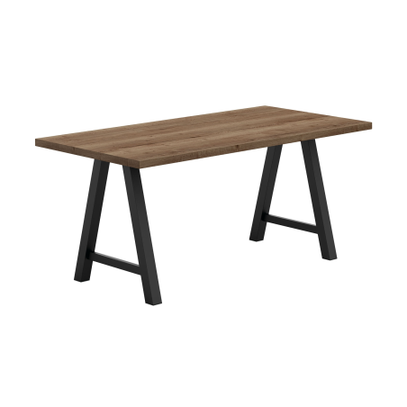 Table snack rectangulaire en stratifié avec pieds en forme de tréteau - Alegro