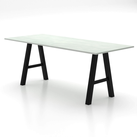 Table haute rectangulaire belge avec pieds en forme de tréteau - Alegro XL