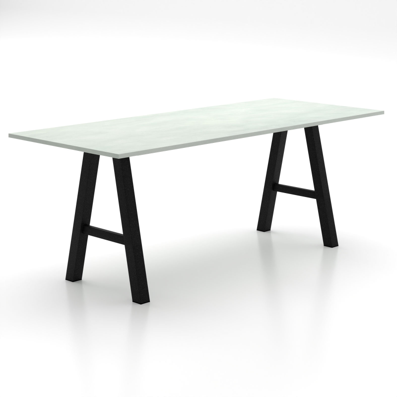 Table snack rectangulaire belge avec pieds en forme de tréteau - Alegro XL