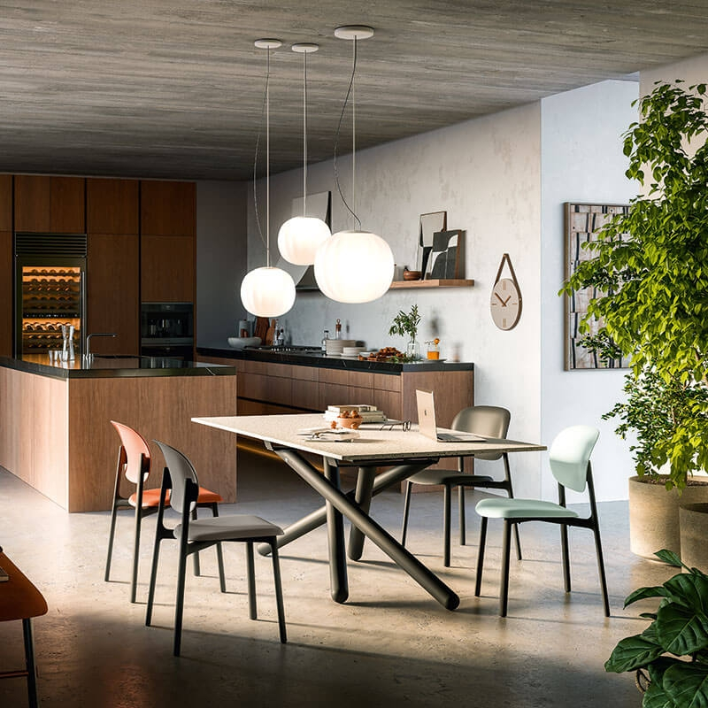 Chaise empilable en polypropylène recyclé - Zero Connubia®