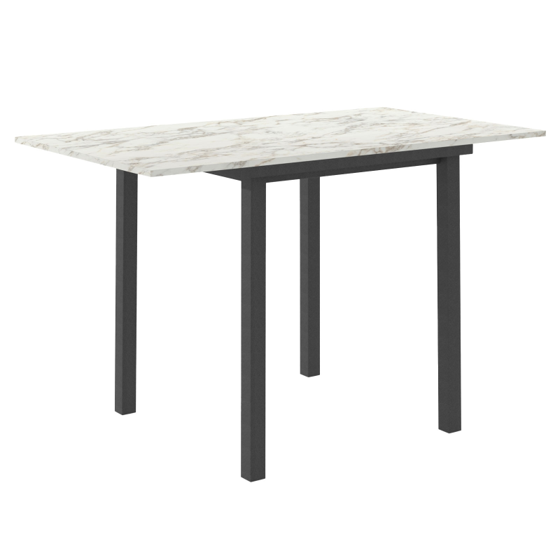 Petite table snack carrée extensible en stratifié - Vienna