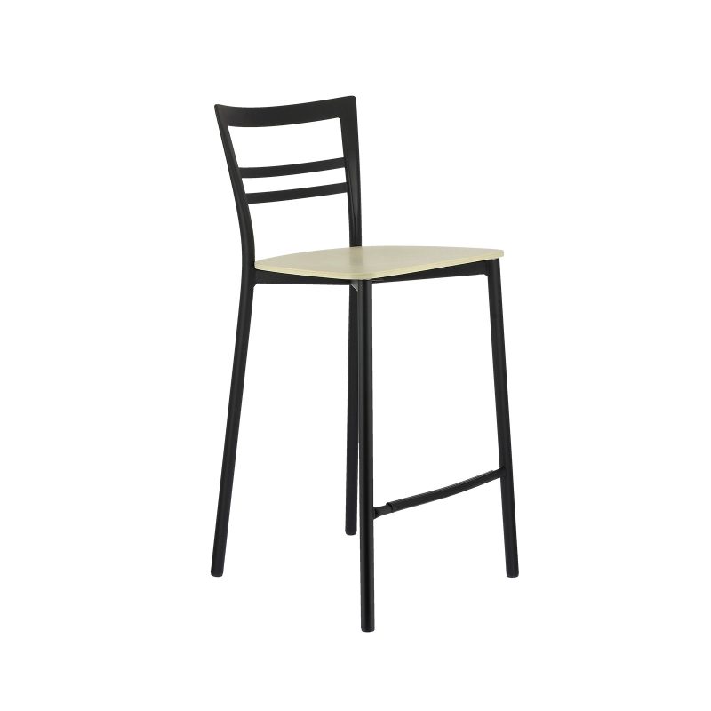 Tabouret snack contemporain en métal et multiplis bois - Go Clip Connubia®