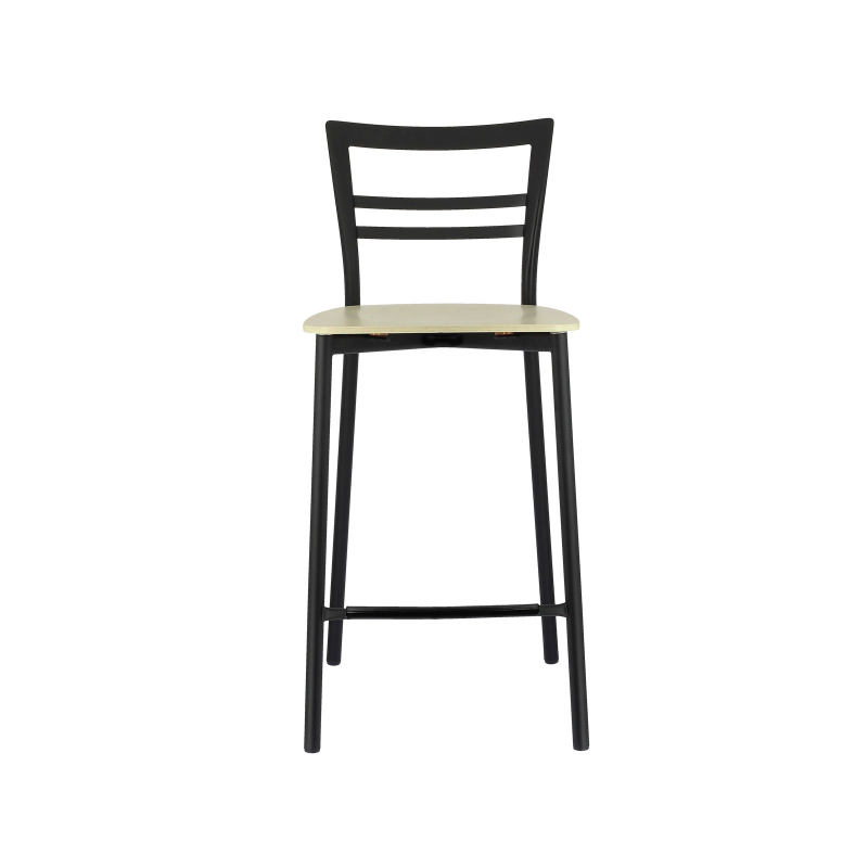 Tabouret snack contemporain en métal et multiplis bois - Go Clip Connubia®