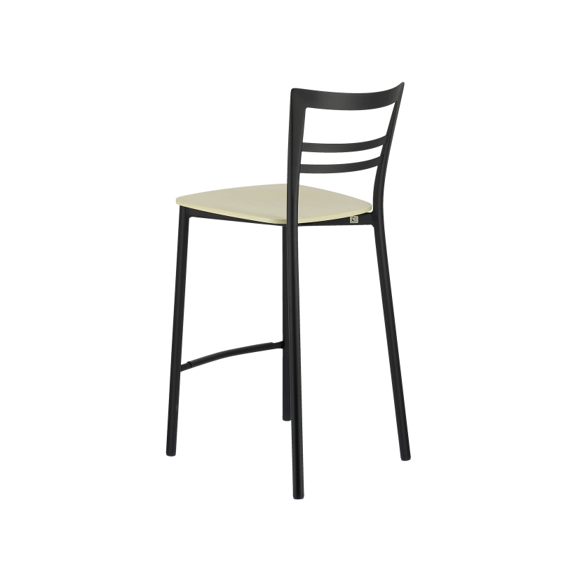 Tabouret snack contemporain en métal et multiplis bois - Go Clip Connubia®