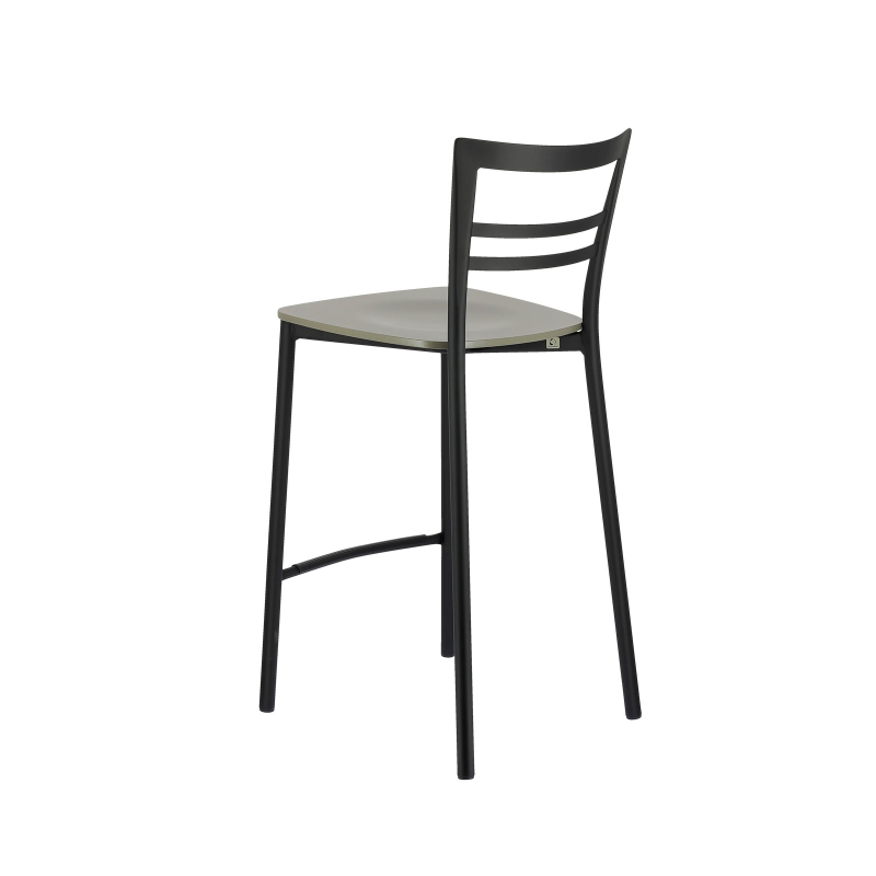 Tabouret snack contemporain en métal et multiplis bois - Go Clip Connubia®