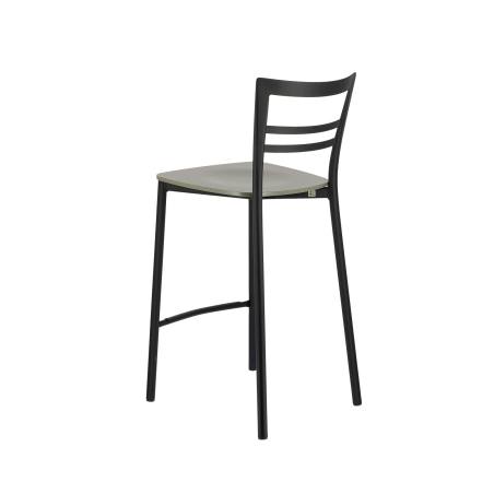 Tabouret snack contemporain en métal et multiplis bois - Go Clip Connubia®