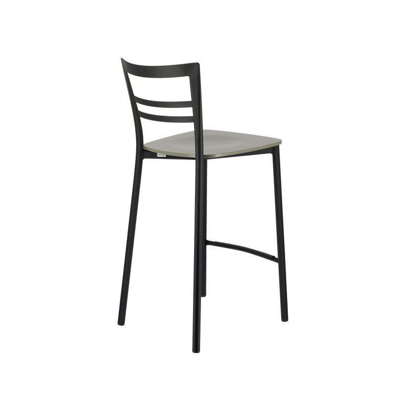 Tabouret snack contemporain en métal et multiplis bois - Go Clip Connubia®