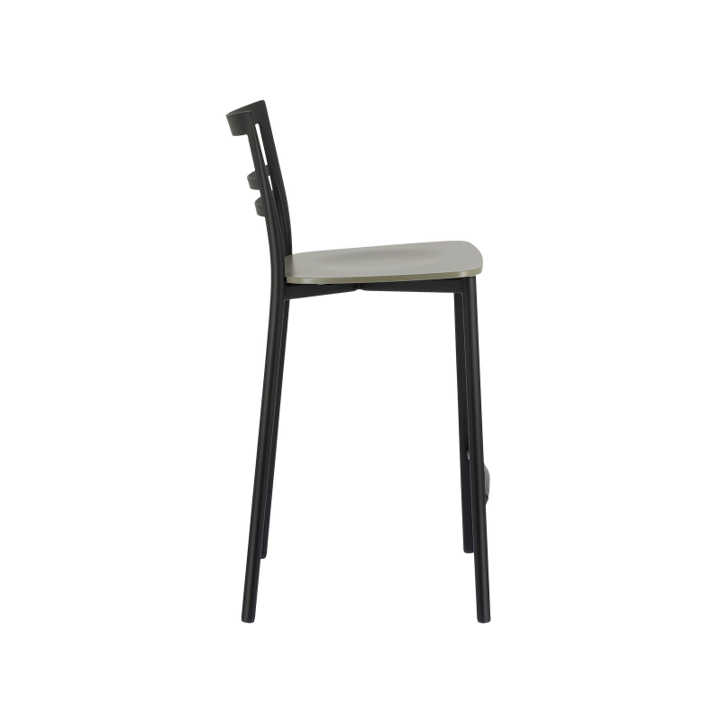 Tabouret snack contemporain en métal et multiplis bois - Go Clip Connubia®