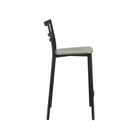 Tabouret snack contemporain en métal et multiplis bois - Go Clip Connubia®