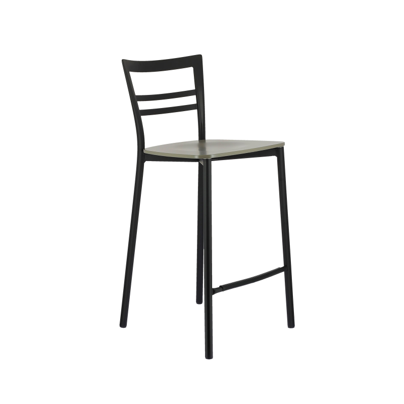 Tabouret snack contemporain en métal et multiplis bois - Go Clip Connubia®