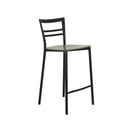 Tabouret snack contemporain en métal et multiplis bois - Go Clip Connubia®