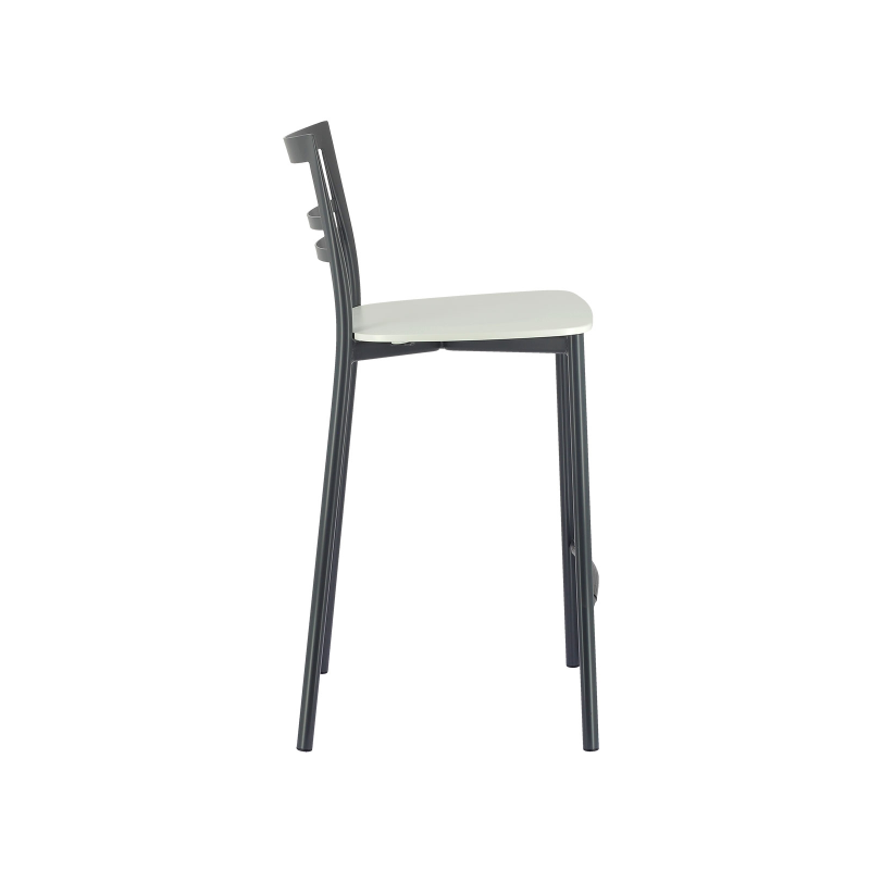 Tabouret snack contemporain en métal et multiplis bois - Go Clip Connubia®