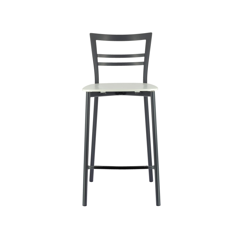 Tabouret snack contemporain en métal et multiplis bois - Go Clip Connubia®