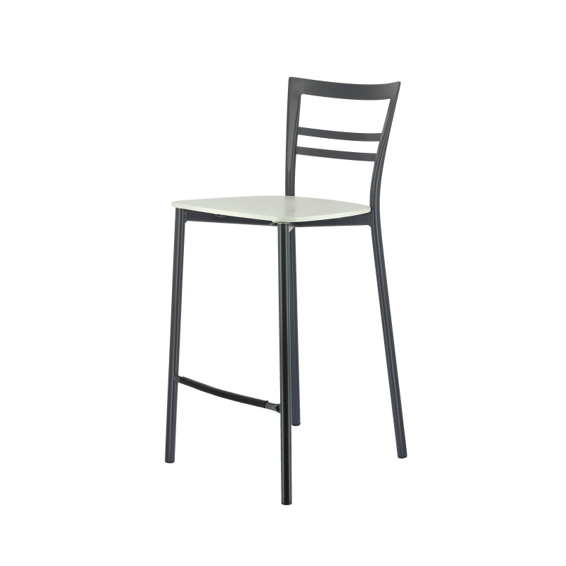 Tabouret snack contemporain en métal et multiplis bois - Go Clip Connubia®