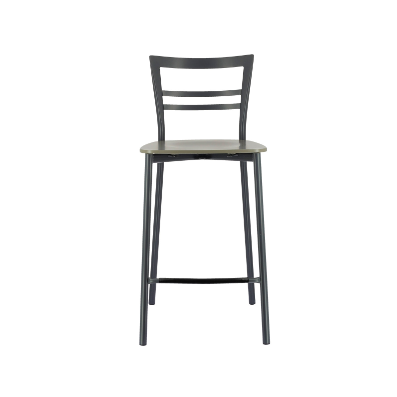 Tabouret snack contemporain en métal et multiplis bois - Go Clip Connubia®