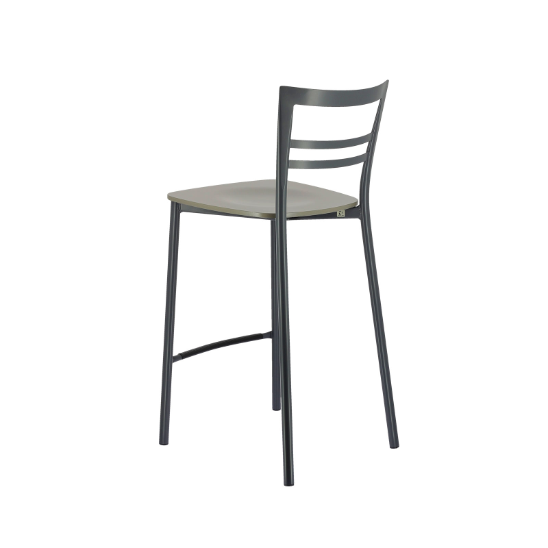 Tabouret snack contemporain en métal et multiplis bois - Go Clip Connubia®