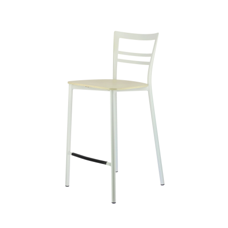 Tabouret snack contemporain en métal et multiplis bois - Go Clip Connubia®