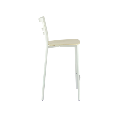 Tabouret snack contemporain en métal et multiplis bois - Go Clip Connubia®