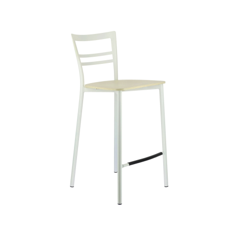 Tabouret snack contemporain en métal et multiplis bois - Go Clip Connubia®
