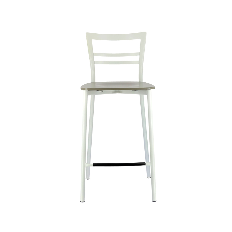 Tabouret snack contemporain en métal et multiplis bois - Go Clip Connubia®
