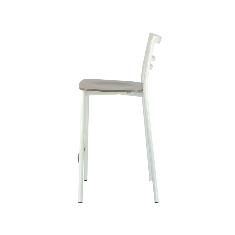 Tabouret snack contemporain en métal et multiplis bois - Go Clip Connubia®