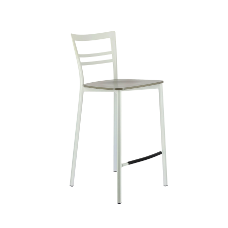 Tabouret snack contemporain en métal et multiplis bois - Go Clip Connubia®