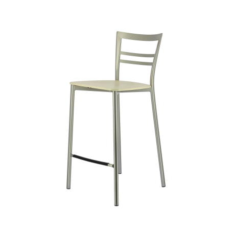 Tabouret snack contemporain en métal et multiplis bois - Go Clip Connubia®